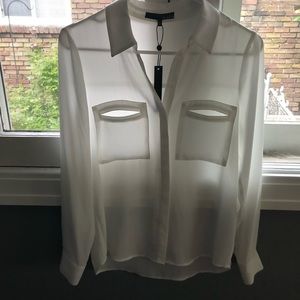 Ro & De white blouse NWT xs